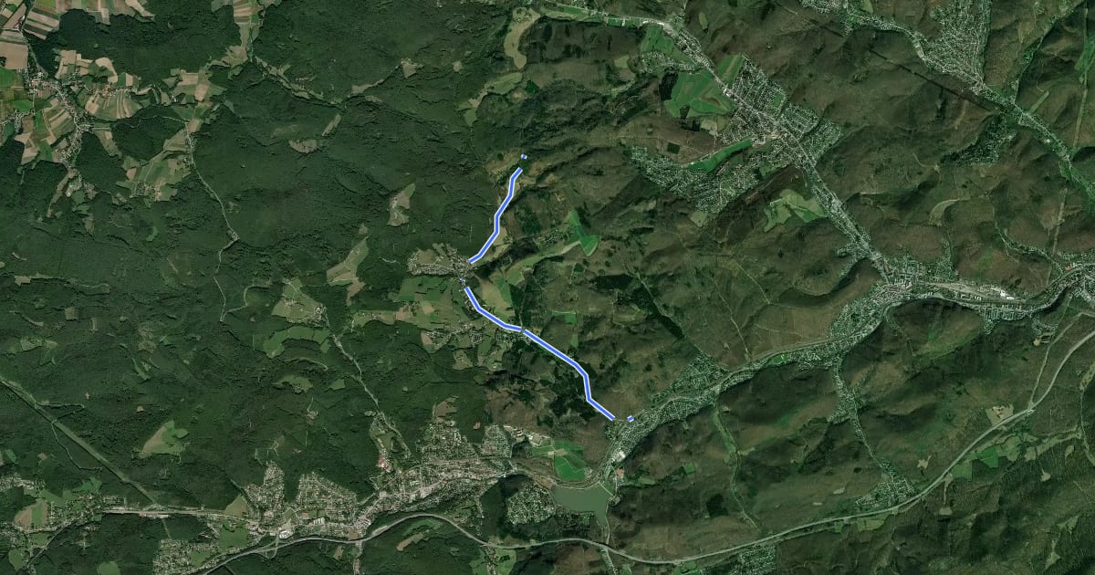 Маршрут Unter Tullnerbach Bahnhof - Troppberg на спутниковом снимке