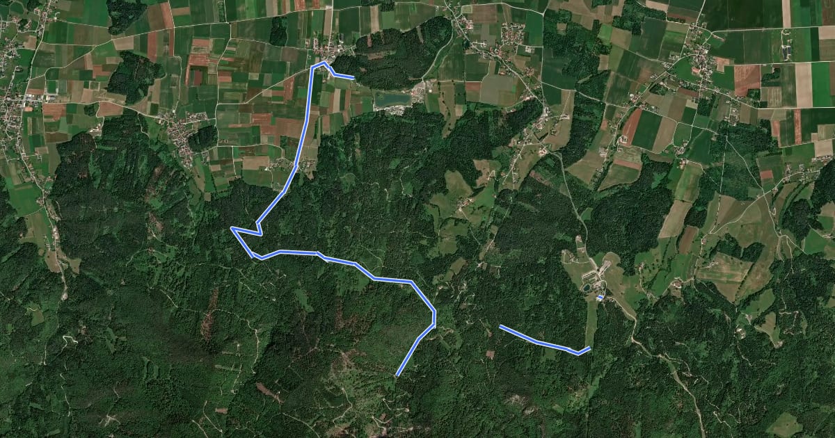 Маршрут Unterbergenweg на спутниковом снимке