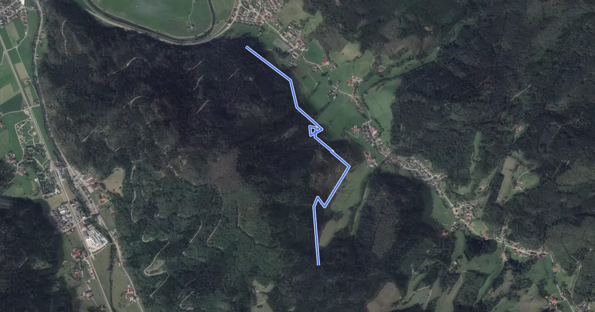 Маршрут Untere Ecke - Baumensteinweg на спутниковом снимке