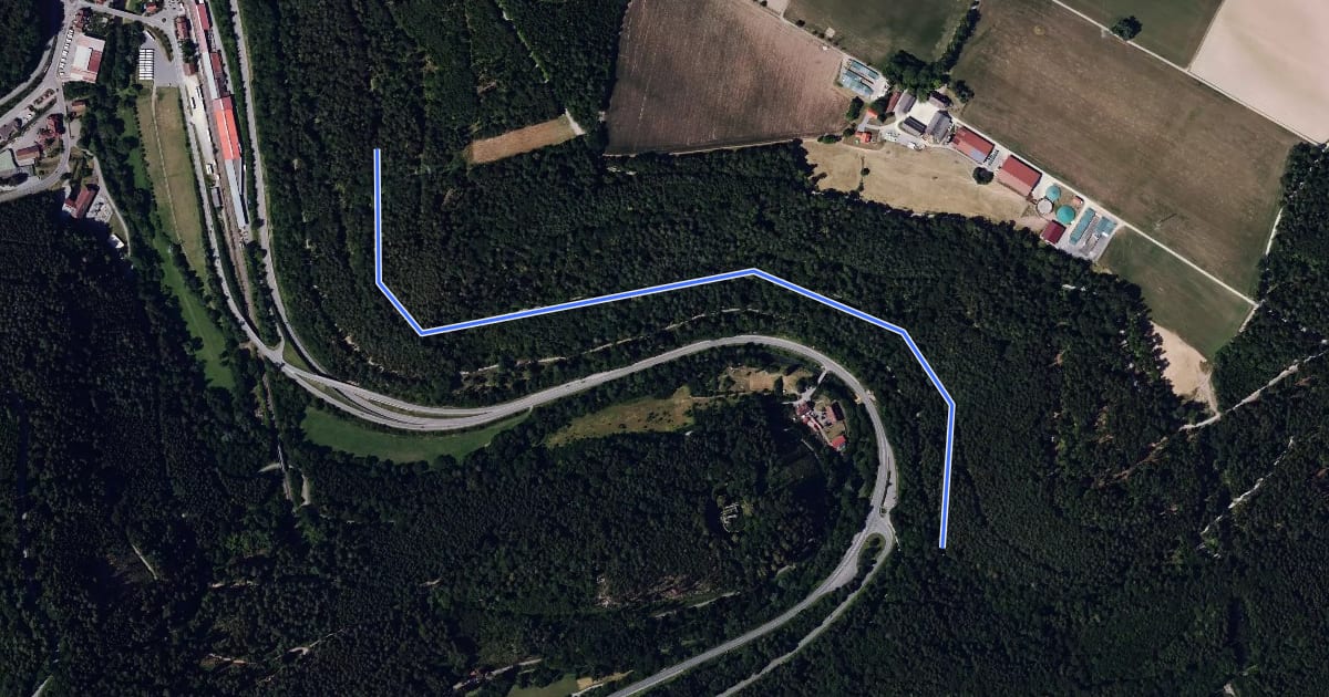 Маршрут Unterer Baiersbach - Totenweg на спутниковом снимке