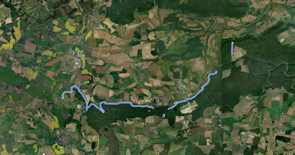 Маршрут Unterer Dünweg на спутниковом снимке