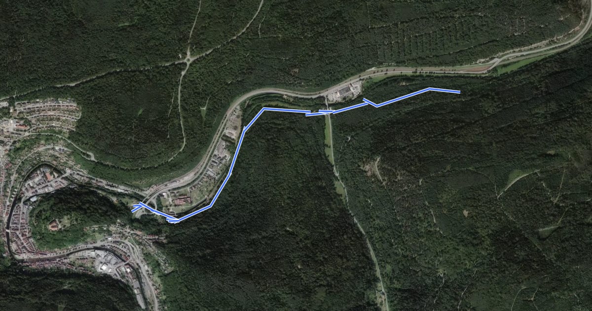 Маршрут Unterer Sauberg - Neuenbürg Eisenbahnbrücke на спутниковом снимке
