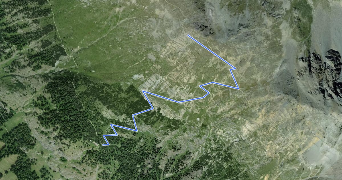 Маршрут Unterer Schafberg - Chna. Segantini на спутниковом снимке