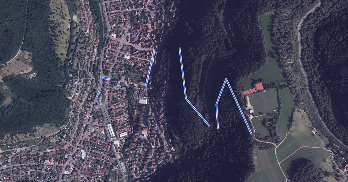 Маршрут Unterhausen-Burgstein на спутниковом снимке