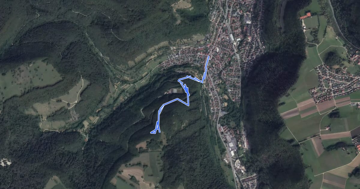 Маршрут Unterhausen - Gießstein на спутниковом снимке