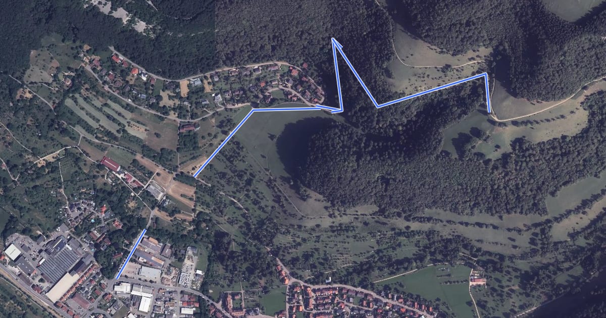 Маршрут Unterhausen-Imenberg на спутниковом снимке