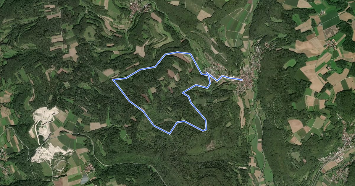 Маршрут Unterleinleiter Rundwanderweg "Roter Ring" на спутниковом снимке