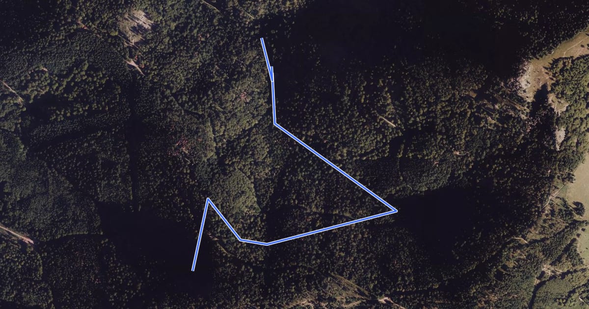 Маршрут Unterm Stuhlskopf - Stangebodenhütte на спутниковом снимке
