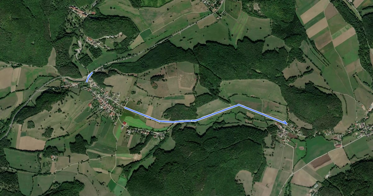 Маршрут Untermeierhof - Groisbach на спутниковом снимке