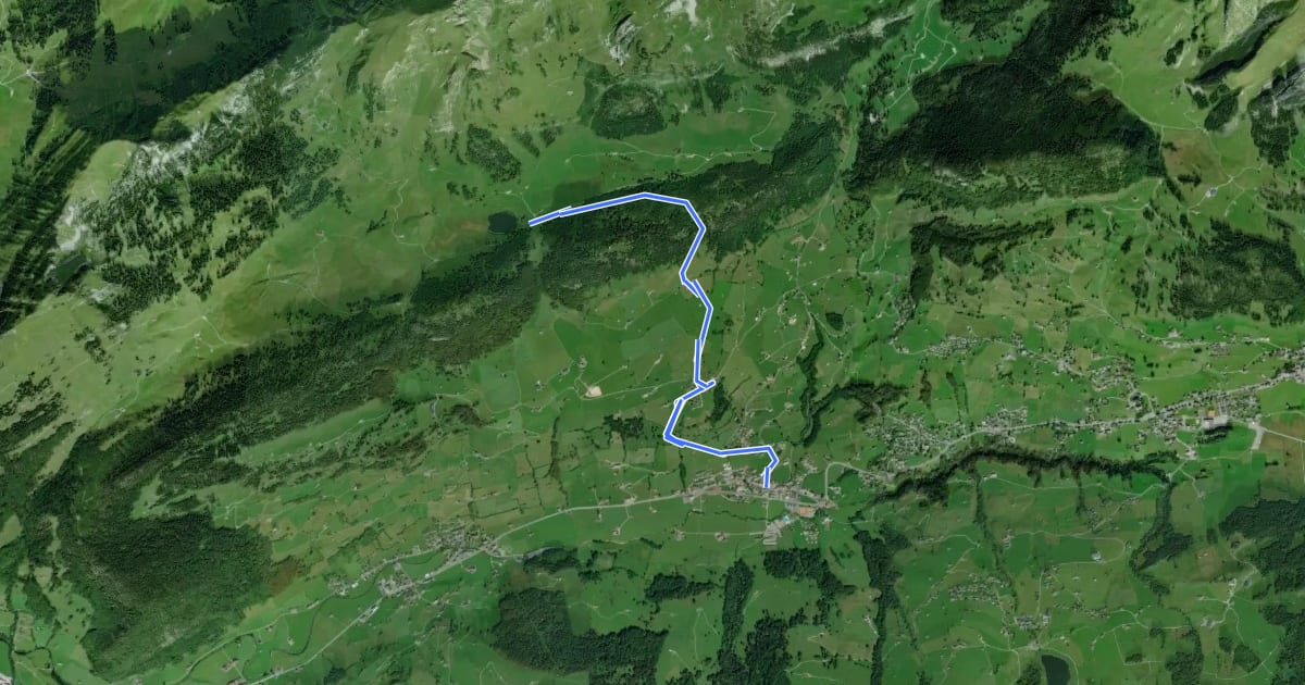 Маршрут Unterwasser-Halden-Egerten-Gräppelensee на спутниковом снимке