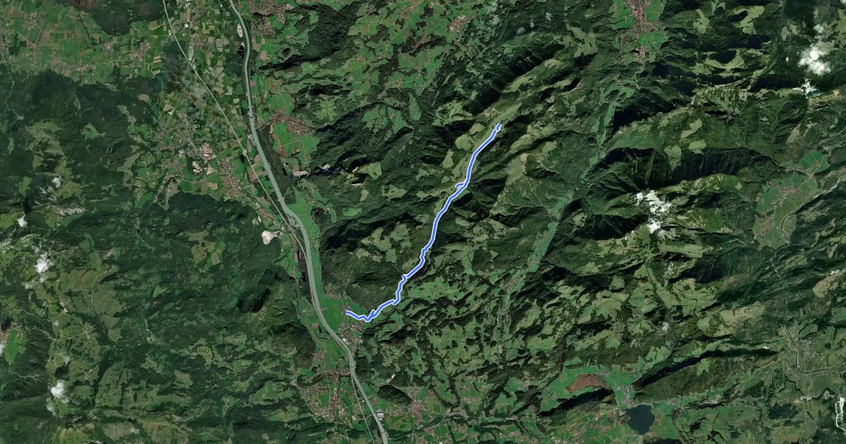 Маршрут Unterwiesenalm-Tour на спутниковом снимке