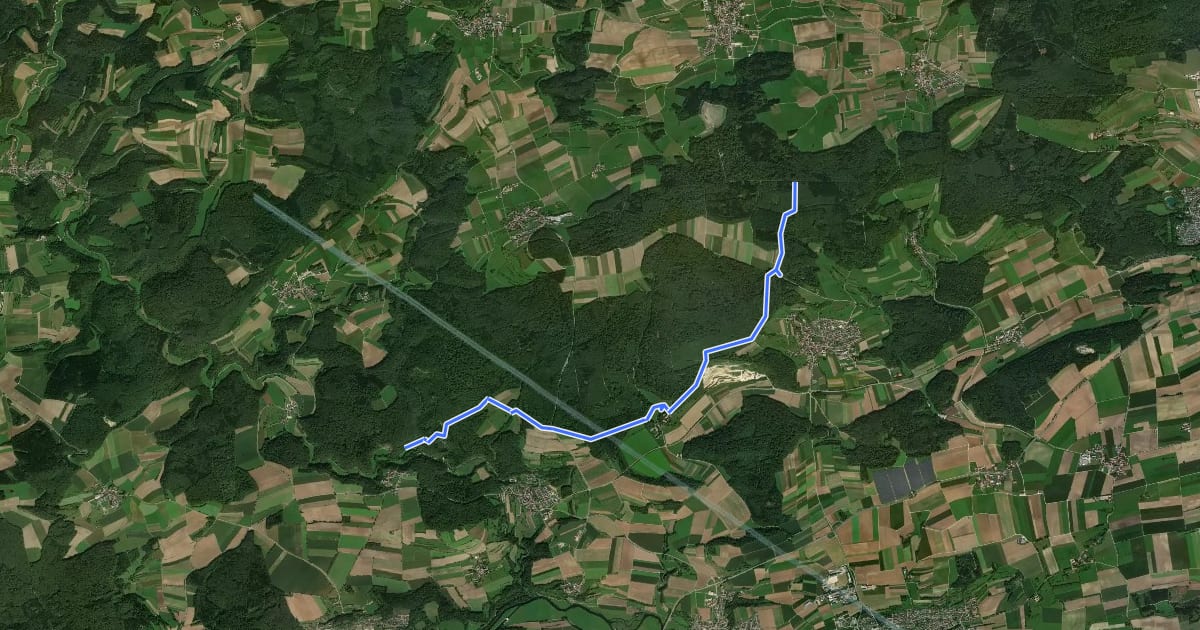 Маршрут Unterwilzingen - Schloss Mochental - Altsteußlingen на спутниковом снимке
