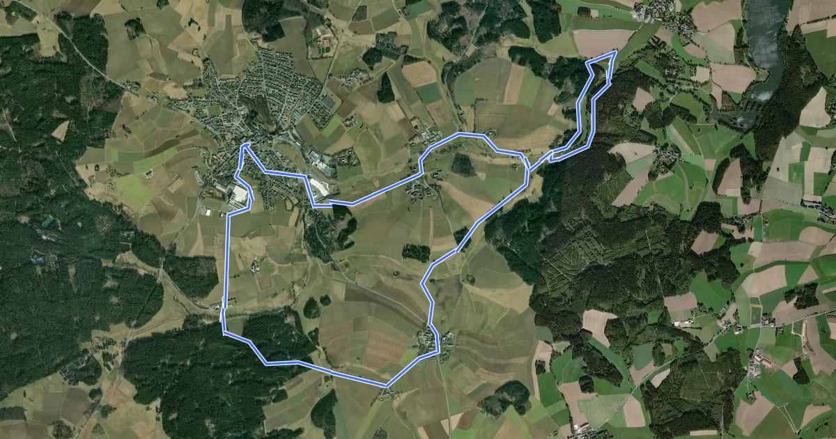 Маршрут Untreu-Weg US 82 на спутниковом снимке
