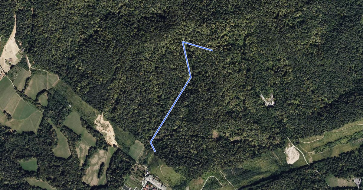 Маршрут Uphill ČT на спутниковом снимке