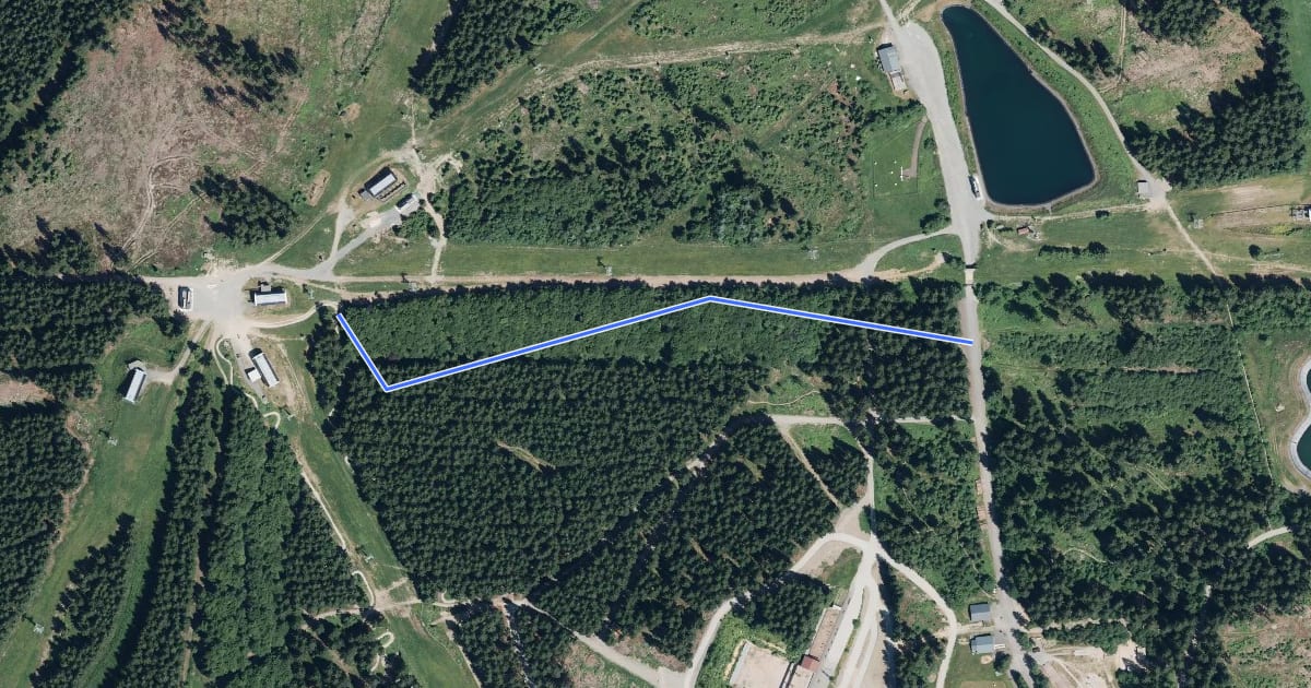 Маршрут Uphill-Trail на спутниковом снимке
