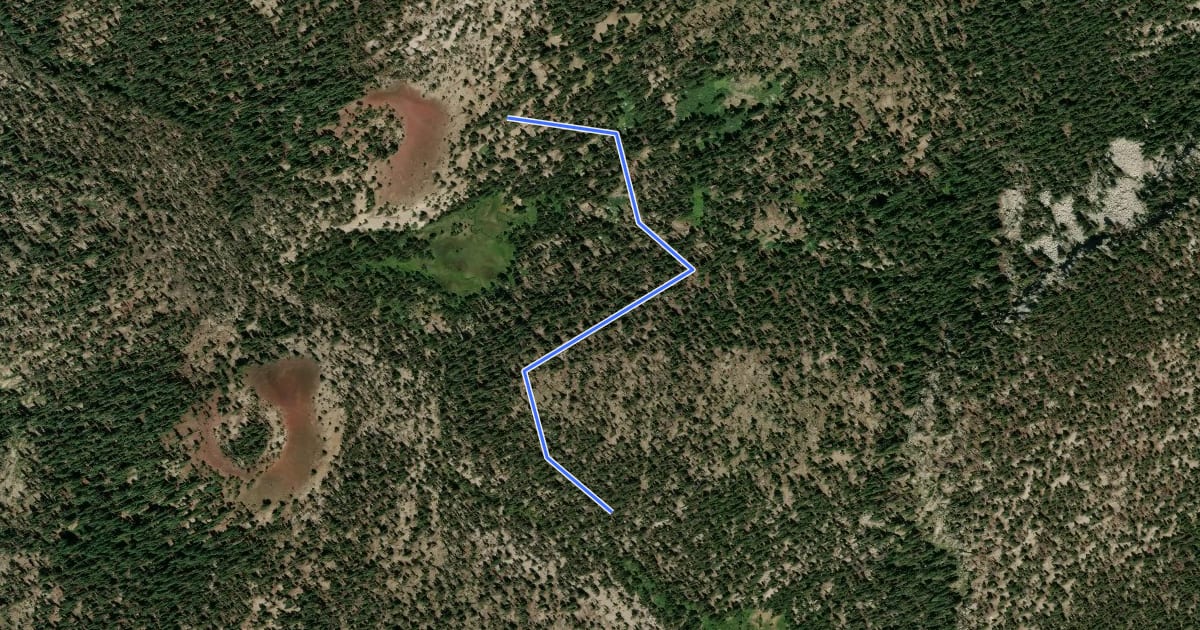 Маршрут Upper Crater Meadows Trail на спутниковом снимке