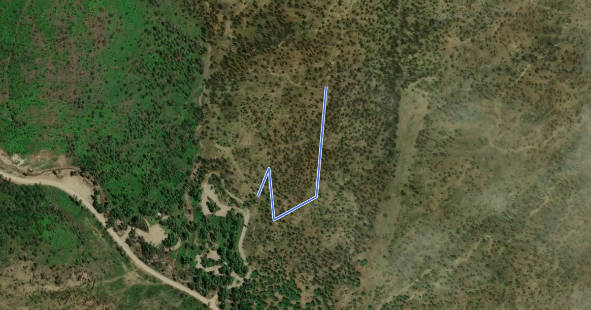 Маршрут Upper Cut Trail на спутниковом снимке