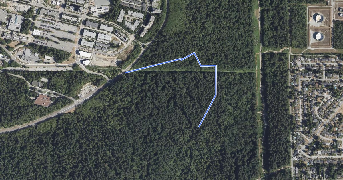 Маршрут Upper Cut Trail на спутниковом снимке
