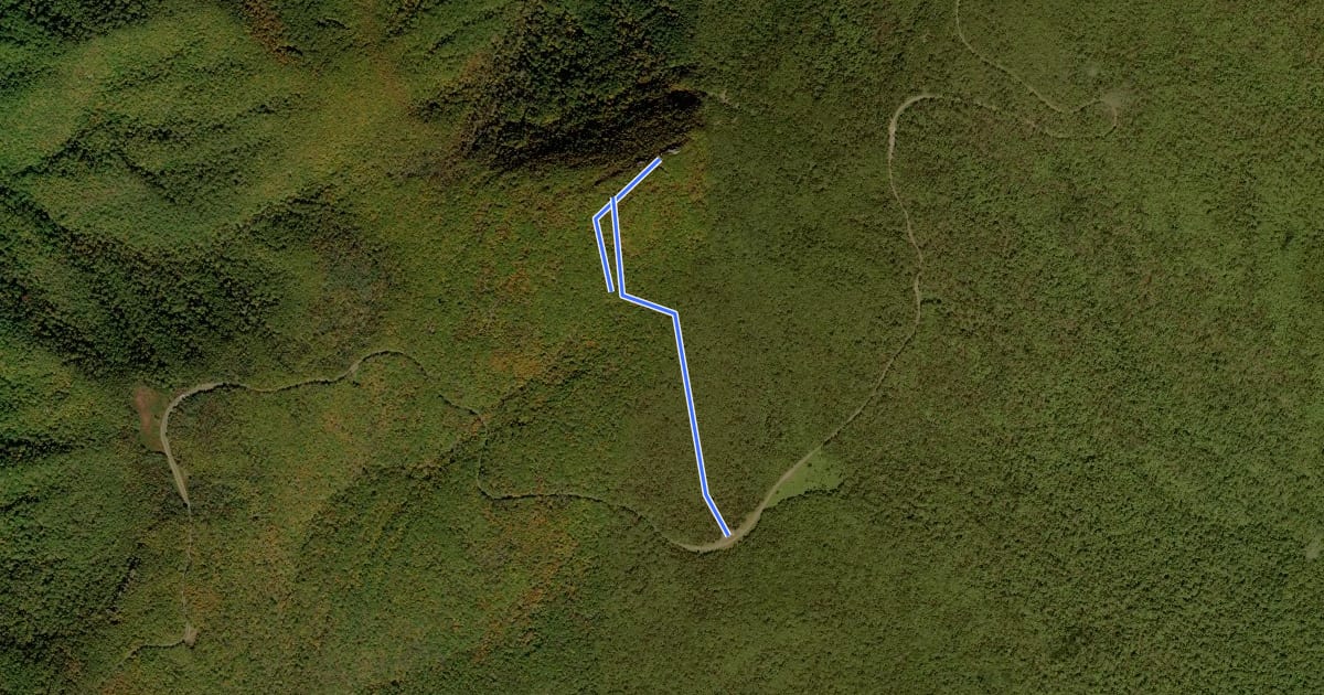 Маршрут Upper Hawksbill Trail на спутниковом снимке