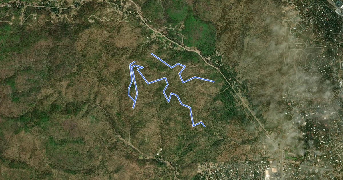 Маршрут Upper Jerryatrics Trail на спутниковом снимке