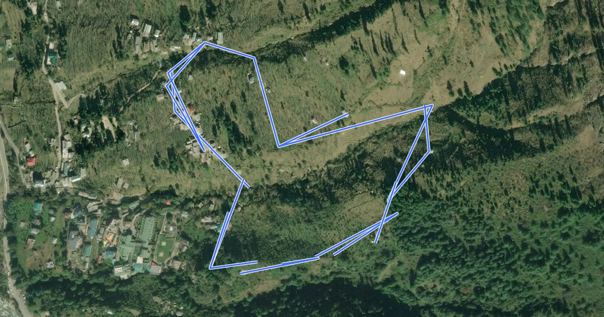 Маршрут Upper Mathiana на спутниковом снимке