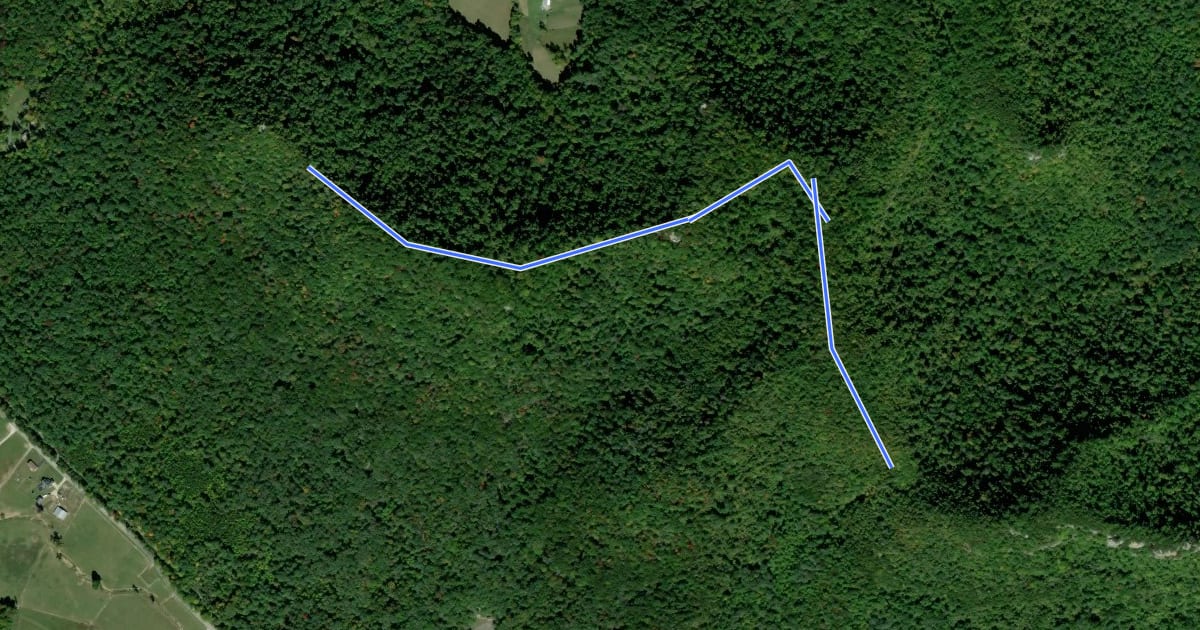 Маршрут Upper Pinnacle Trail на спутниковом снимке