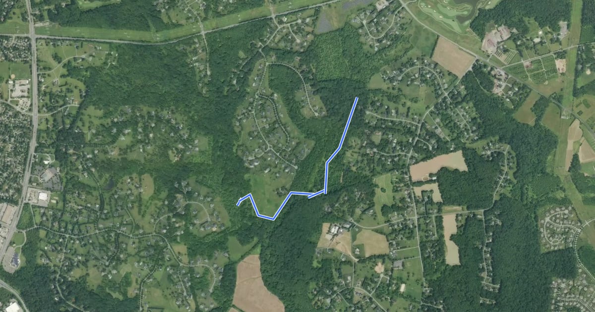 Маршрут Upper Rock Creek Trail на спутниковом снимке