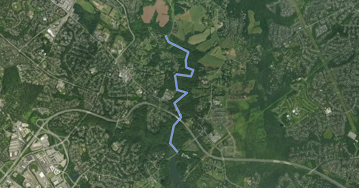 Маршрут Upper Rock Creek Trail на спутниковом снимке