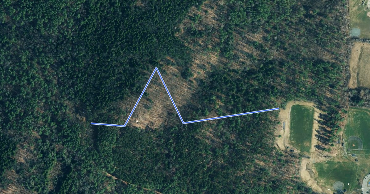 Маршрут Upper Trail на спутниковом снимке