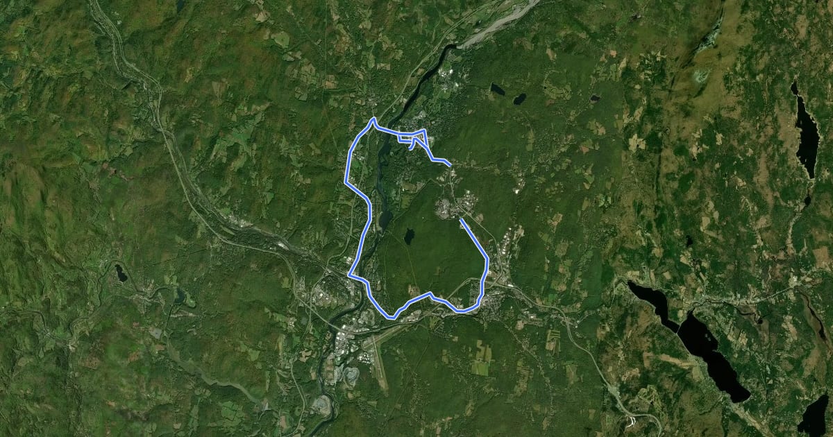 Маршрут Upper Valley Loop Trail на спутниковом снимке