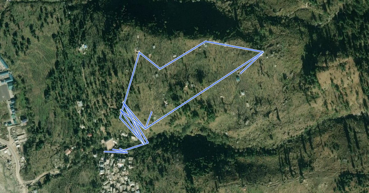 Маршрут Upper Vashist Loop на спутниковом снимке