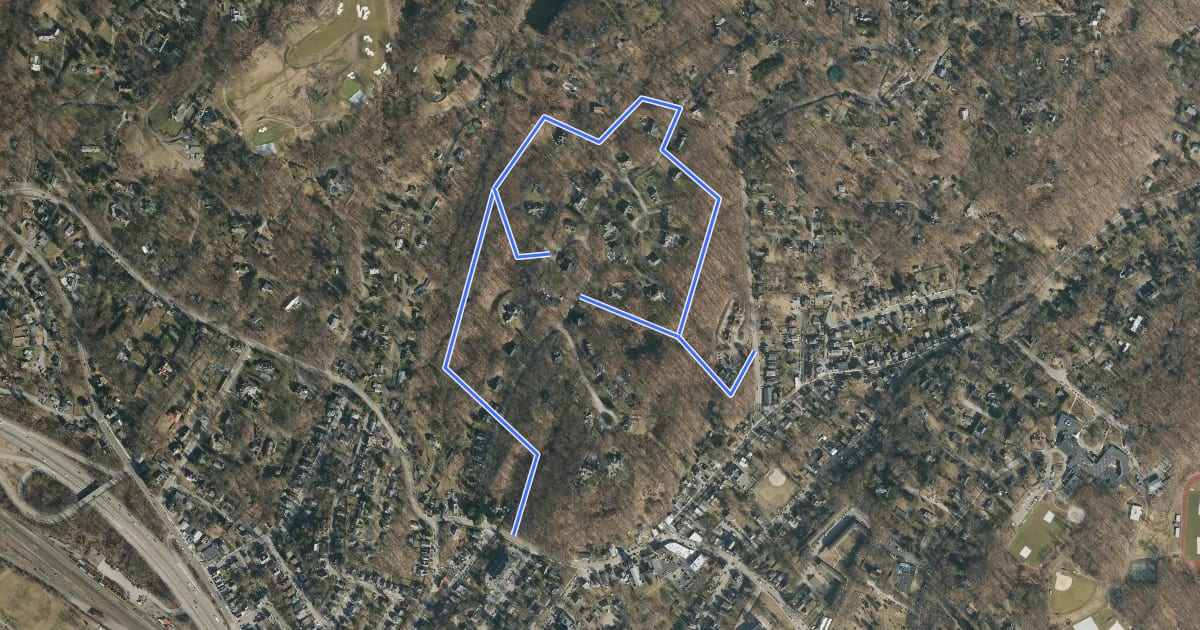 Маршрут Upper Village Trail Loop на спутниковом снимке