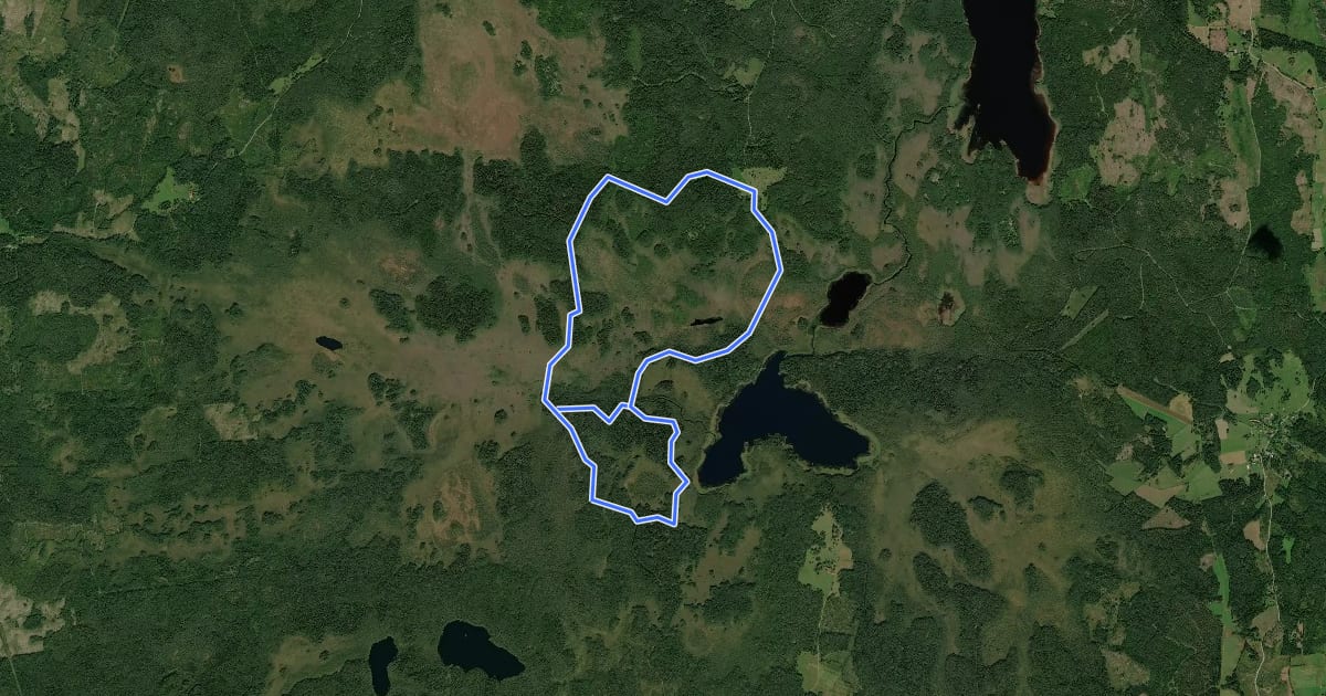Маршрут Upplandsleden, slinga 12:2 Florarna на спутниковом снимке