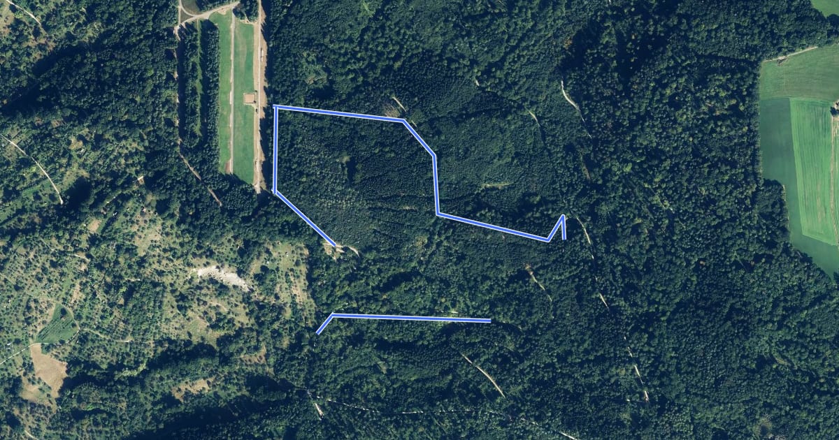 Маршрут Urbacher Mountainbike-Rundstrecke на спутниковом снимке