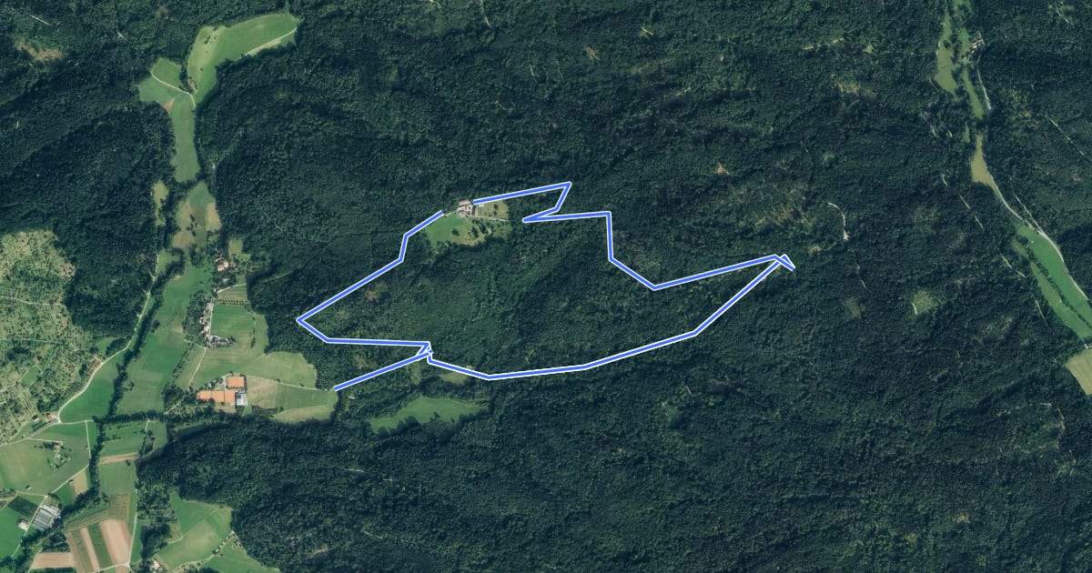 Маршрут Urbacher Wanderweg 11 на спутниковом снимке