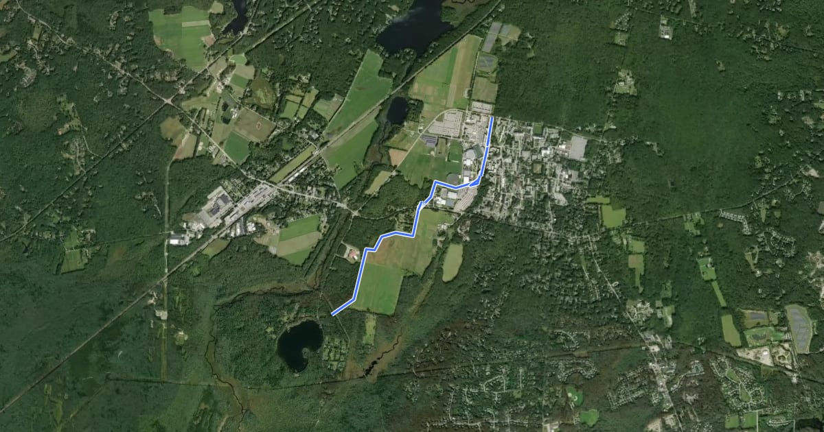 Маршрут URI Connector Bike Path на спутниковом снимке