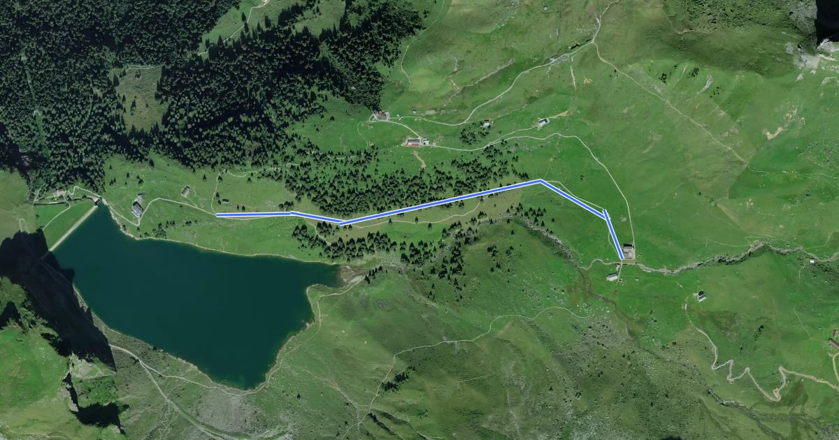 Маршрут Urnerstaffel - Banalpsee на спутниковом снимке
