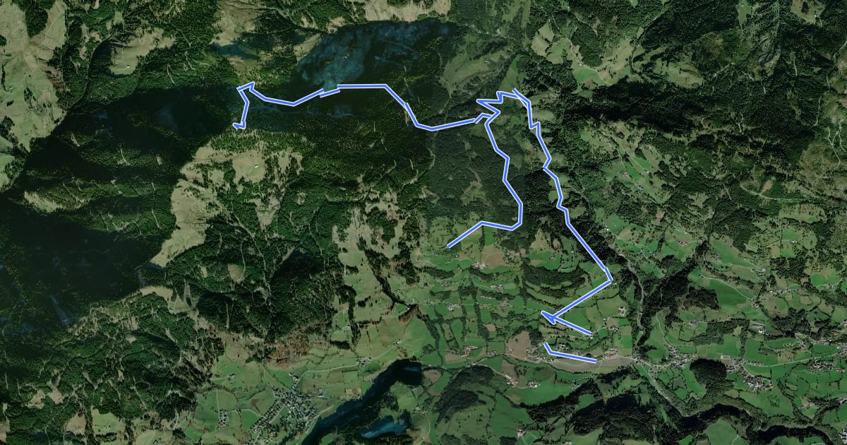 Маршрут Urpass-Stötzlbergalm-Hochegg на спутниковом снимке