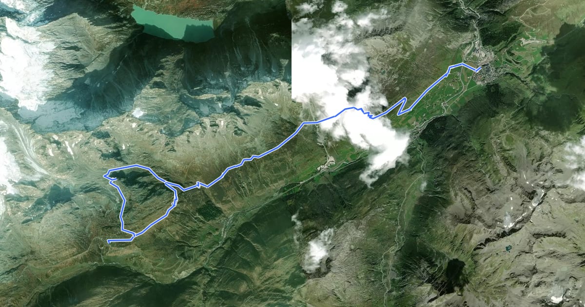 Маршрут Ursener Höhenweg на спутниковом снимке