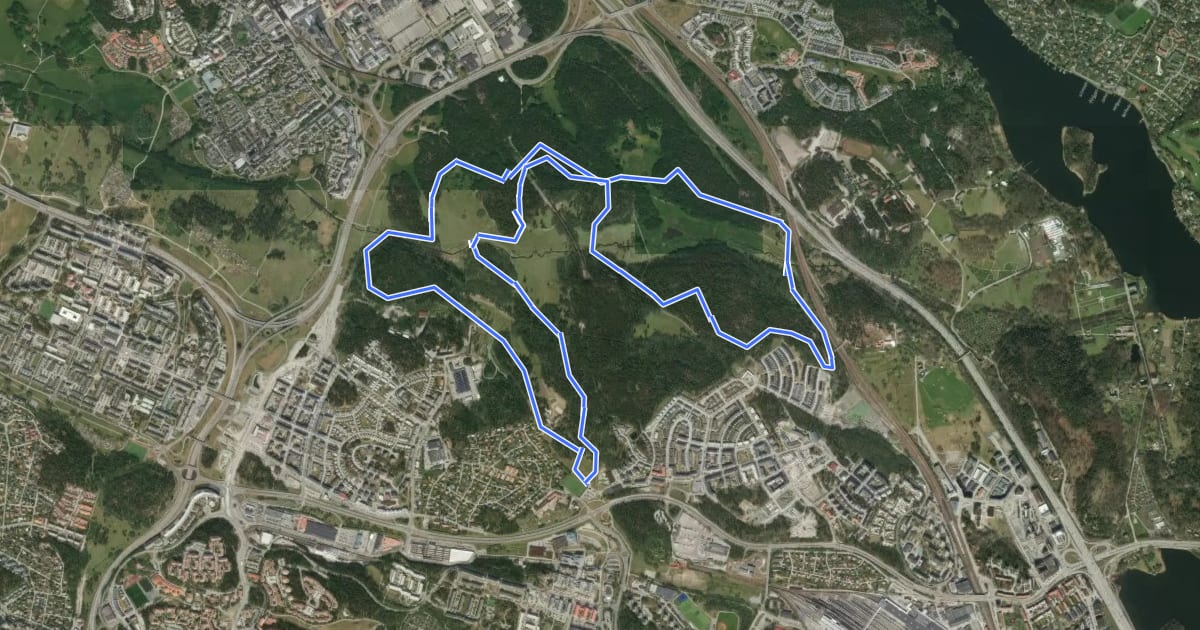 Маршрут Ursvik 10 km на спутниковом снимке
