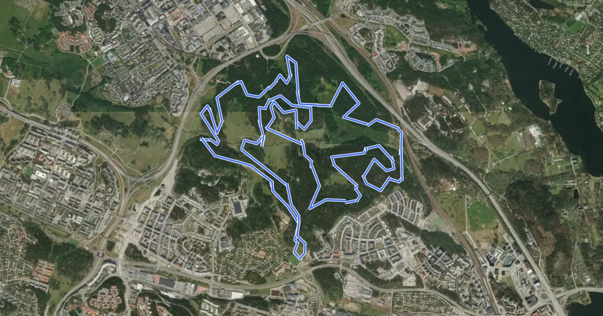 Маршрут Ursvik 15 km Xtreme на спутниковом снимке