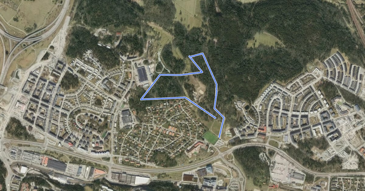 Маршрут Ursvik 2.5 km на спутниковом снимке