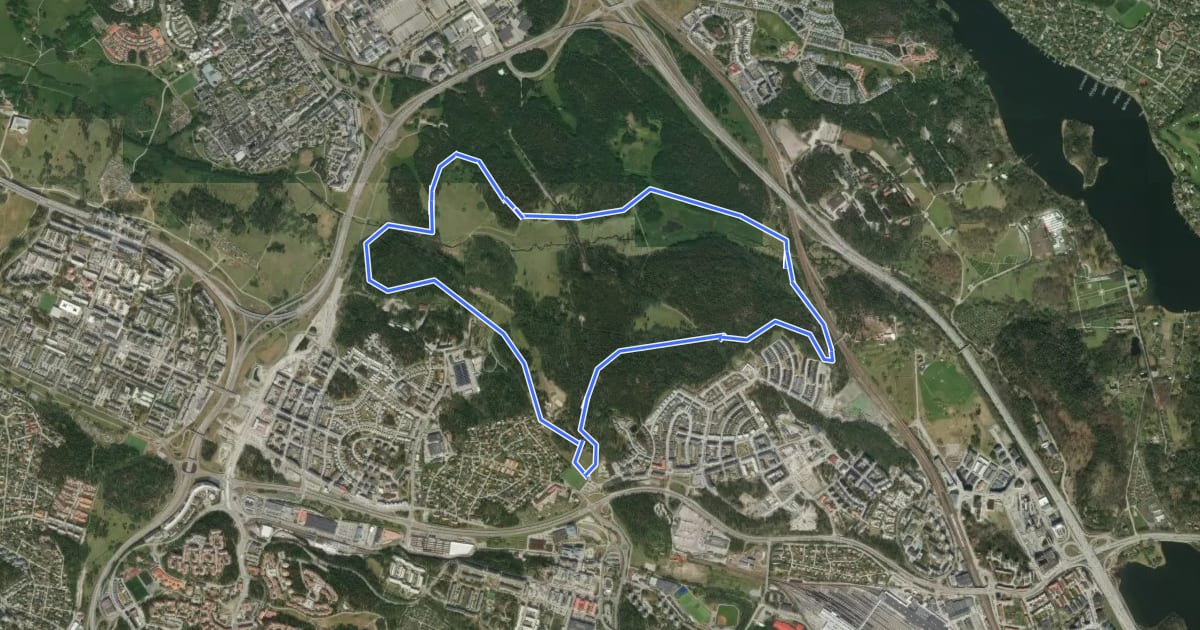 Маршрут Ursvik 7 km на спутниковом снимке