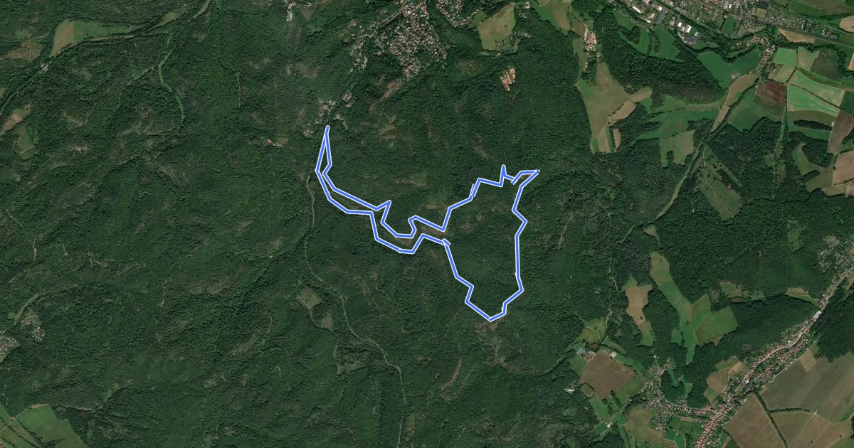 Маршрут Urwaldpfad Eisenach на спутниковом снимке