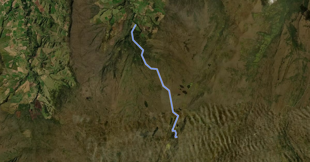 Маршрут Usme - Cerros Bocagrande на спутниковом снимке