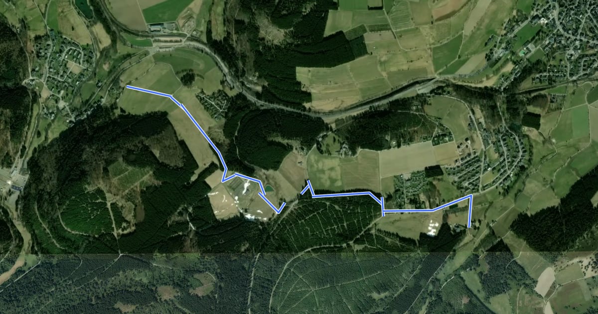 Маршрут Usseln Wanderweg U1 на спутниковом снимке