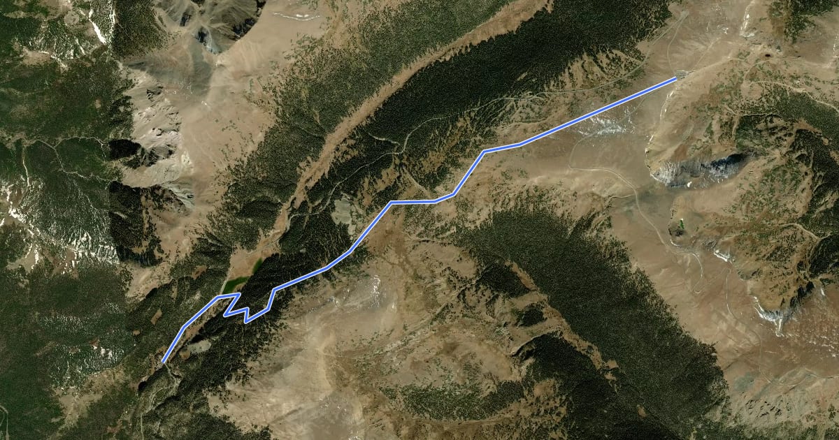 Маршрут Ute Trail на спутниковом снимке