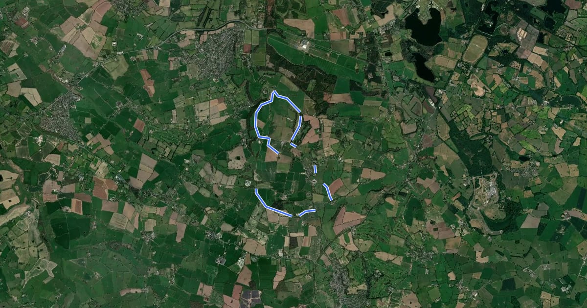 Маршрут Utkinton Loop на спутниковом снимке