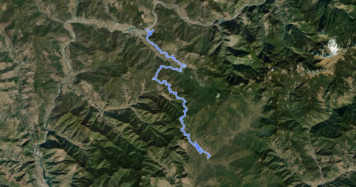 Маршрут Uttarkashi to Dhountri на спутниковом снимке