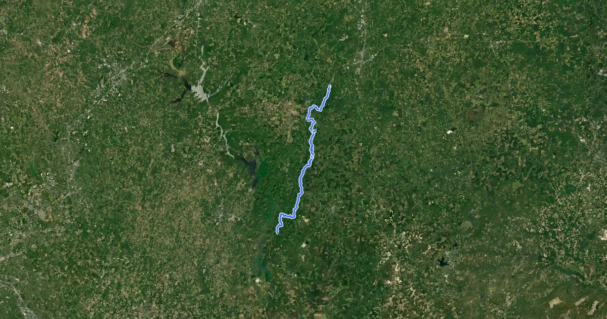 Маршрут Uwharrie Trail на спутниковом снимке